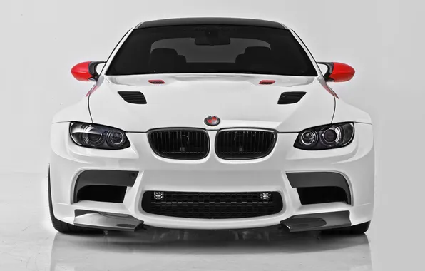 Picture machine, white, machine, background, lights, tuning, the hood, bumper