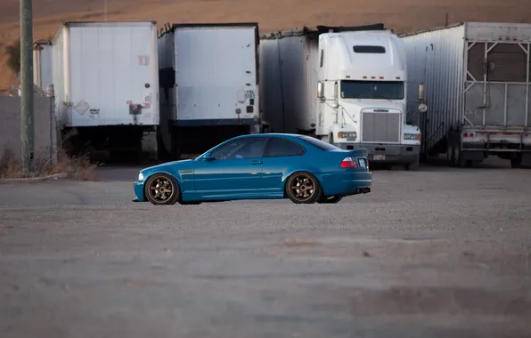 Picture blue, bmw, BMW, truck, blue, e46, trailers