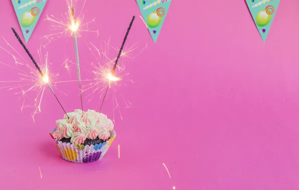 Birthday, holiday, flags, cream, cakes, flags, cupcake, cupcake