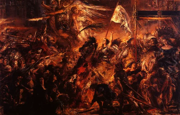 Picture 1883, The vision of Joan of Arc at the time of entry into Reims, Matejko