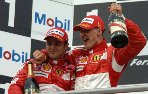 Race, podium, Schumacher