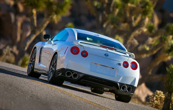 Picture Nissan, GT-R, R35, rear view, Nissan GT-R Black Edition
