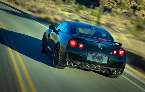 Picture Nissan, GT-R, R35, rear view, Nissan GT-R Track Edition