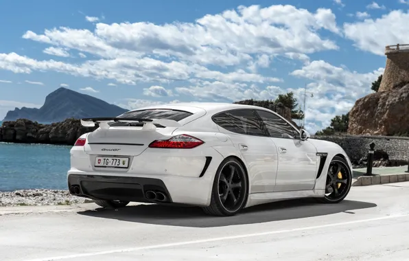 Picture Porsche, Panamera, white, tuning