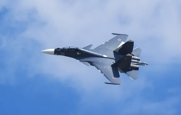 Picture the sky, flight, fighter, Russian, multipurpose, double, Su-30CM