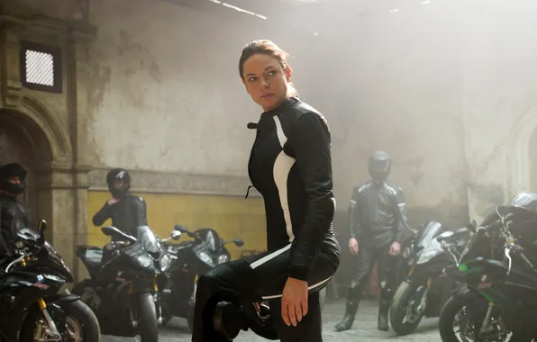 Bikers, motorcycles, frame, costume, in black, Mission: Impossible - Rogue Nation, Mission impossible: rogue nation, …