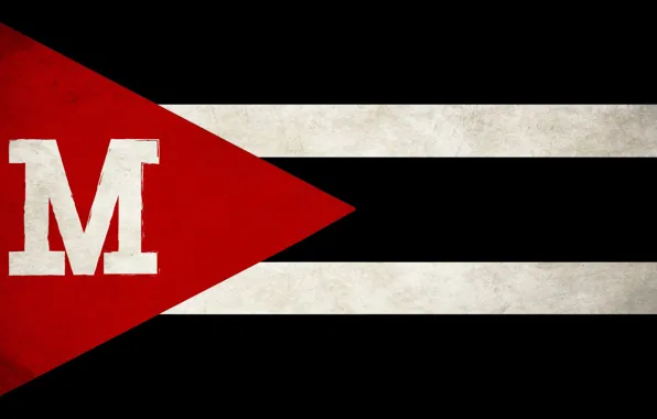 Red, white, black, grunge, flag, State, Maverick