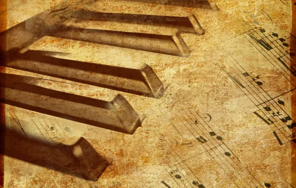 Music, Notes, piano, texture