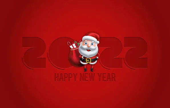 Winter, background, holiday, figures, New year, new year, Santa Claus, 2022