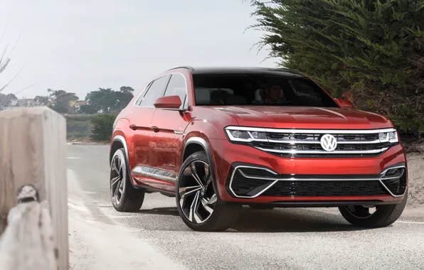 Concept, Volkswagen, 2018, crossover, Atlas, Cross Sport, Atlas Cross Sport