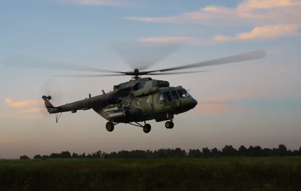 Field, helicopter, The Russian air force, Mi-8AMTSH