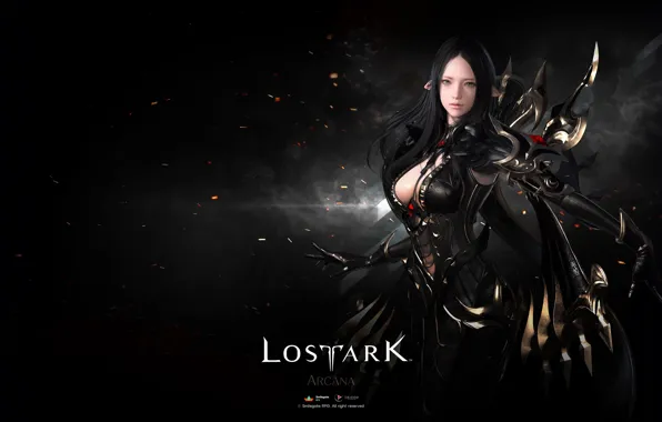 Picture girl, background, elf, Lost Ark