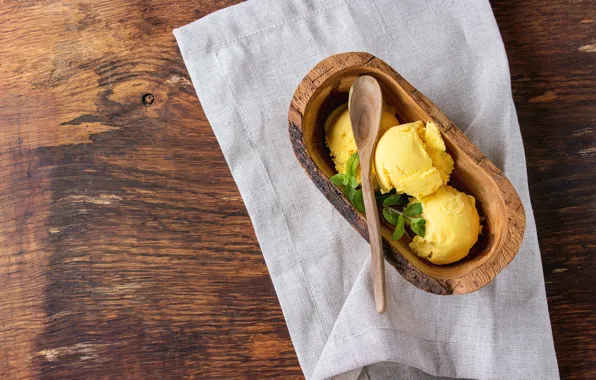 Ice cream, mango, mint, Natasha Breen