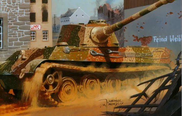 Figure, the second world, the Germans, heavy tank, Wrobel, Royal tiger, Tiger II, Sd. Car. …