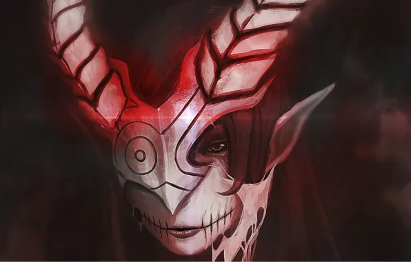 Picture darkness, the demon, mask, horns