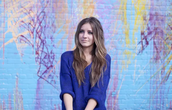 Girl, curls, sweater