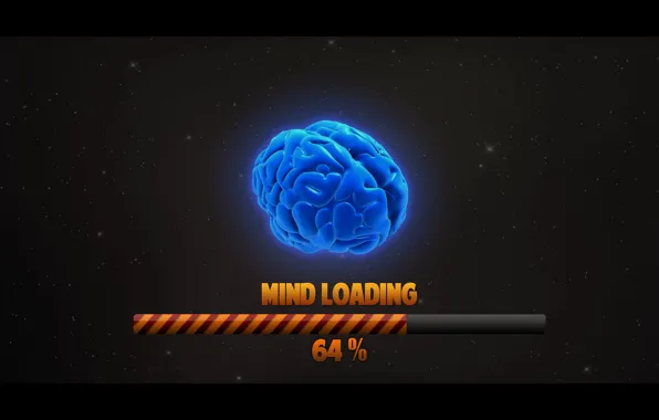 Space, loading, brain, mind, percentages