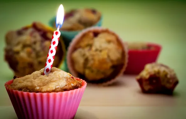 Food, candle, cupcake, Birthday