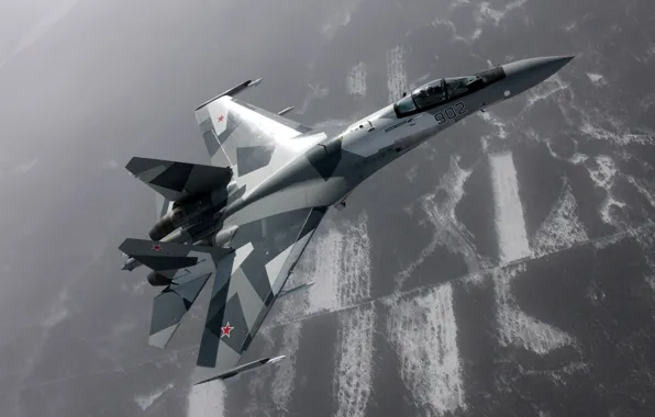 Picture the plane, fighter, Su-35