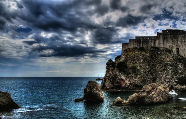 Picture sea, panorama, fortress, sea, Croatia, Croatia, Dubrovnik, Dubrovnik