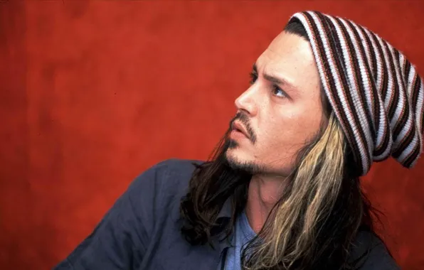 Photo, Johnny Depp, hat, hair