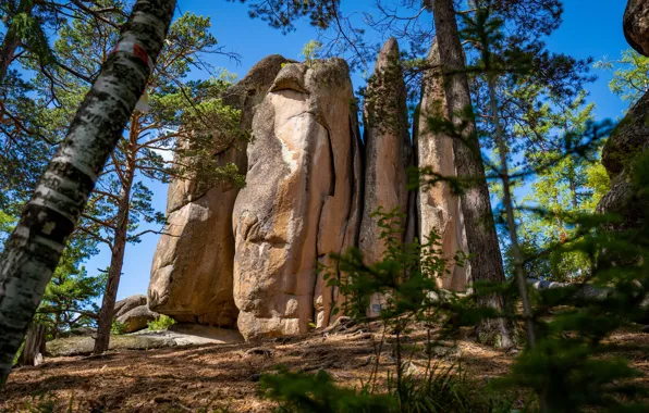 Rocks, Posts, Feathers, Krasnoyarsk