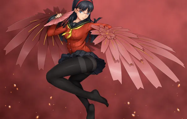 Picture look, girl, smile, wings, art, persona, fans, amagi yuki located in