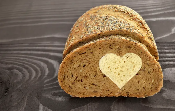 Love, heart, bread, love, cakes, romantic, sweet