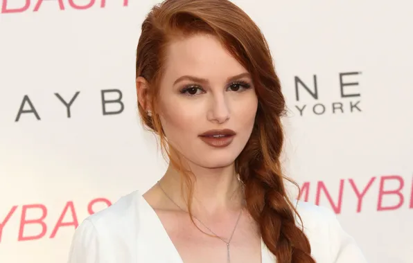 Picture look, actress, red, Madelaine Petsch