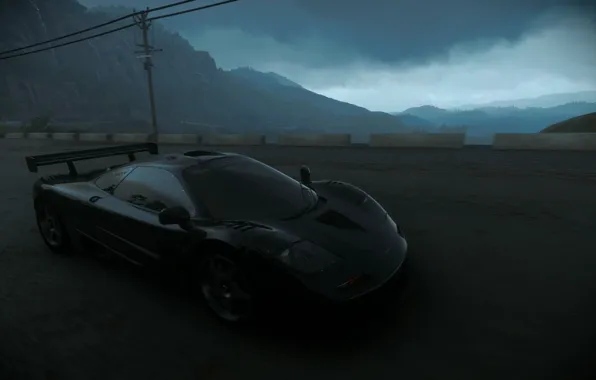 Car, black, racing, racing, mclaren f1