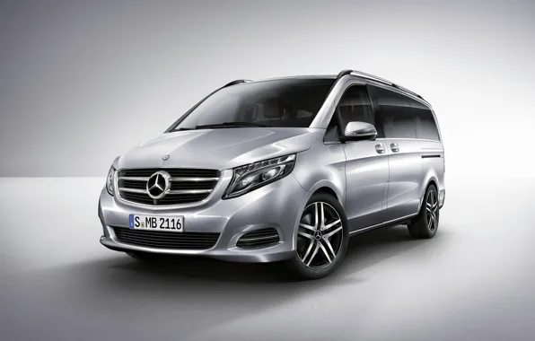 Picture Mercedes, Benz, Silver, 2014, Silver, Van, Minivan, V-Class