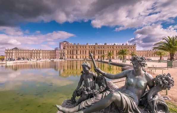 Picture France, Paris, fountain, Palace of Versailles