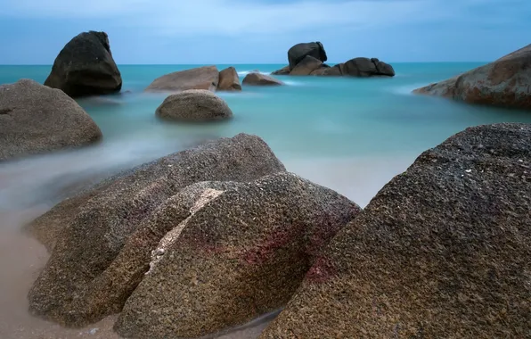 Sea, landscape, stones