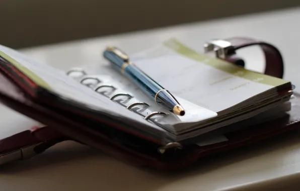 Picture handle, notebook, diary