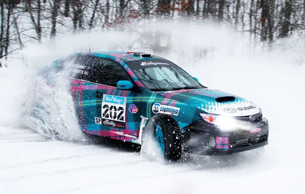 Winter, Subaru, Impreza, Snow, Machine, Skid, Drift, Rally