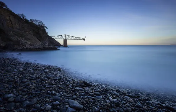 Sea, landscape, bridge