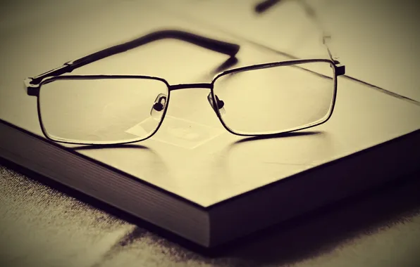Picture light, style, glasses, book, light, style, reading, book