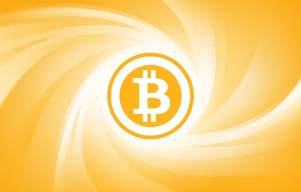 Picture yellow, logo, currency, fon, bitcoin, bitcoin