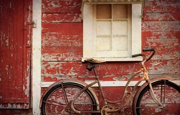 Picture bike, house, window