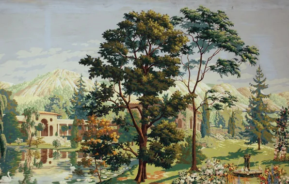 Picture 1926, Charles Ephraim Burchfield, The Riviera, center panel