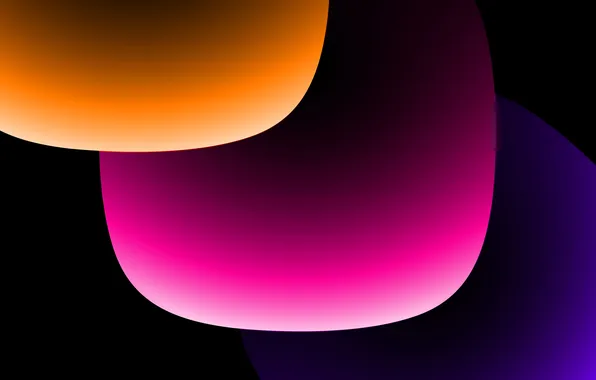 Picture yellow, black, abstract, form, raspberry, Gradient, Gradient shapes
