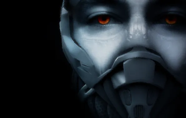Picture eyes, face, mask, cyborg, crysis