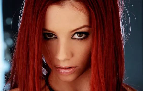 Look, face, hair, red, Ariel