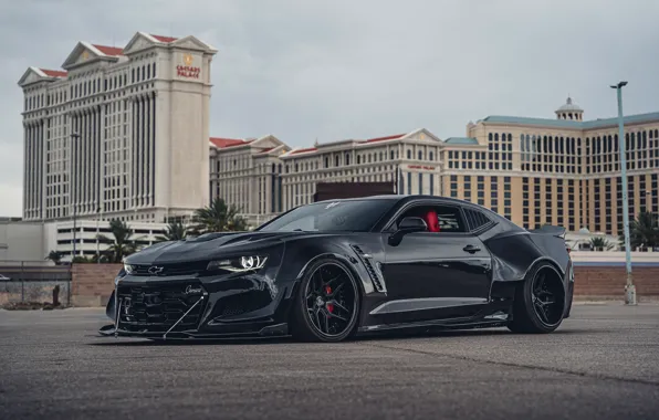 Chevrolet, Muscle, Camaro, Black, Chevrolet Camaro, Muscle car, Town