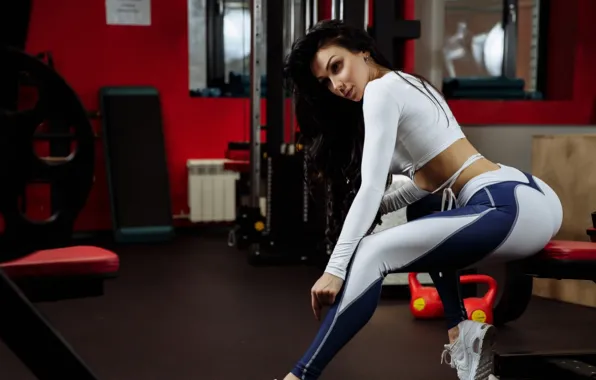 Ass, Fitness, Black Hair, Gym