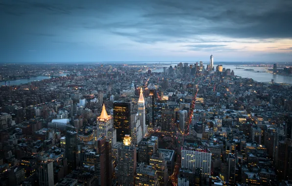 Building, New York, panorama, Manhattan, Manhattan, New York City