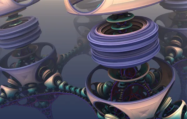 Background, network, fractal, details, 3D graphics