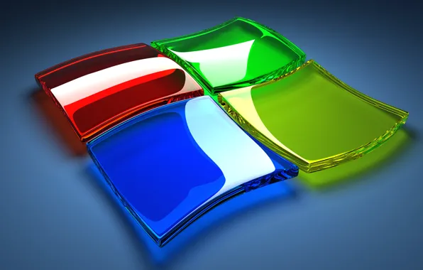 Picture computer, glass, color, logo, emblem, windows, Blik, the volume