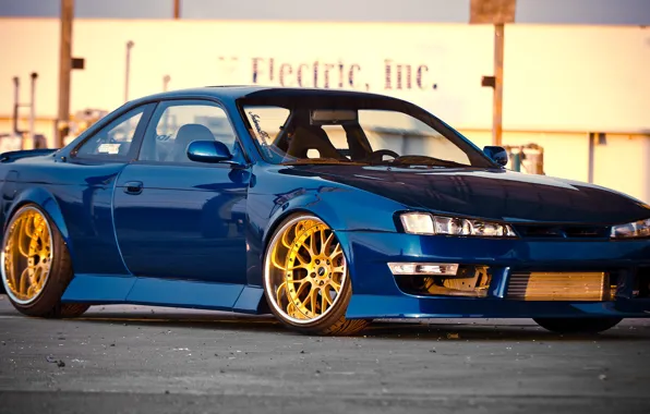 Picture Silvia, Nissan, blue, Nissan, blue, Sylvia, S14