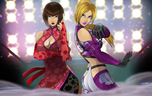 Chest, girls, dress, costume, fighter, namco, tekken, nina williams